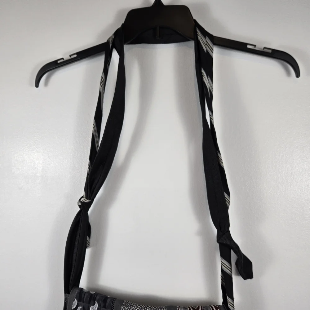 Handmade Upcycled Neck Tie Cross Body Purse Bag Satchel One Woman Studio